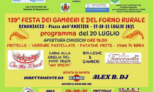 Remanzacco, torna la festa dei gamberi