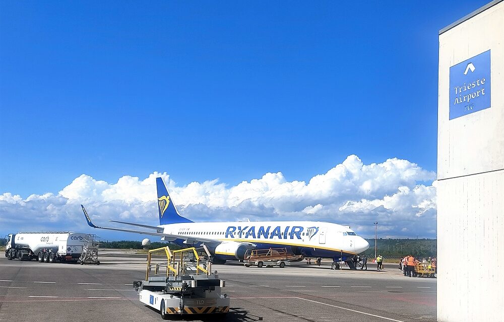 RYANAIR CELEBRA 2 MILIONI DI PASSEGGERI SULLA ROTTA TRIESTE-LONDRA STANSTED