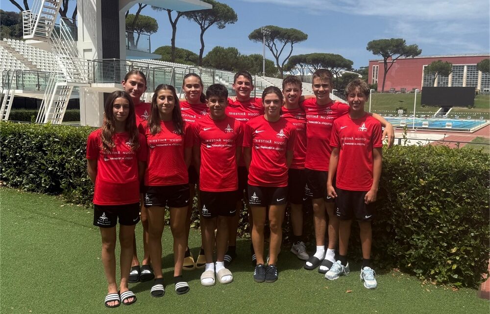TUFFI: A ROMA I CAMPIONATI ITALIANI ESTIVI DI CATEGORIA, 10 I PORTACOLORI DELLA TRIESTINA NUOTO AL VIA