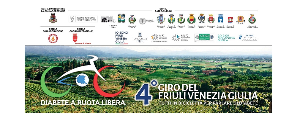 La quarta edizione di Diabete A Ruota Libera, pedalata benefica tra Veneto, Friuli Venezia Giulia e Slovenia, prenderà il via venerdì 5 settembre (fino al 7) per sensibilizzare la comunità sull’importanza di prevenzione, informazione e corretti stili di vita