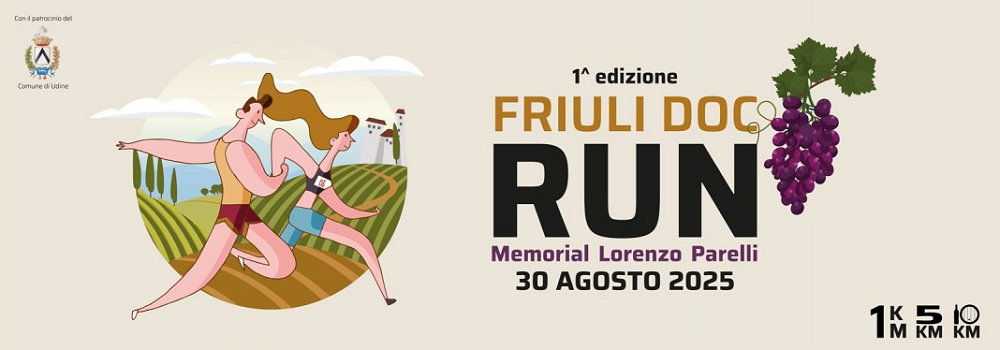 1ª Friuli DOC RUN: il 30 agosto Daniele Meucci e Giovanna Epis al via