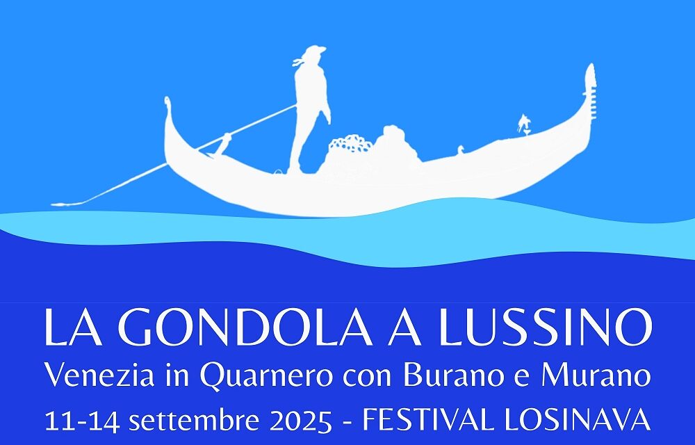 Per la prima volta una gondola attraversa l’Adriatico e approda a Lussino con le eccellenze di Burano e Murano