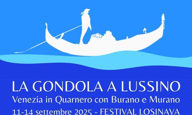Per la prima volta una gondola attraversa l’Adriatico e approda a Lussino con le eccellenze di Burano e Murano