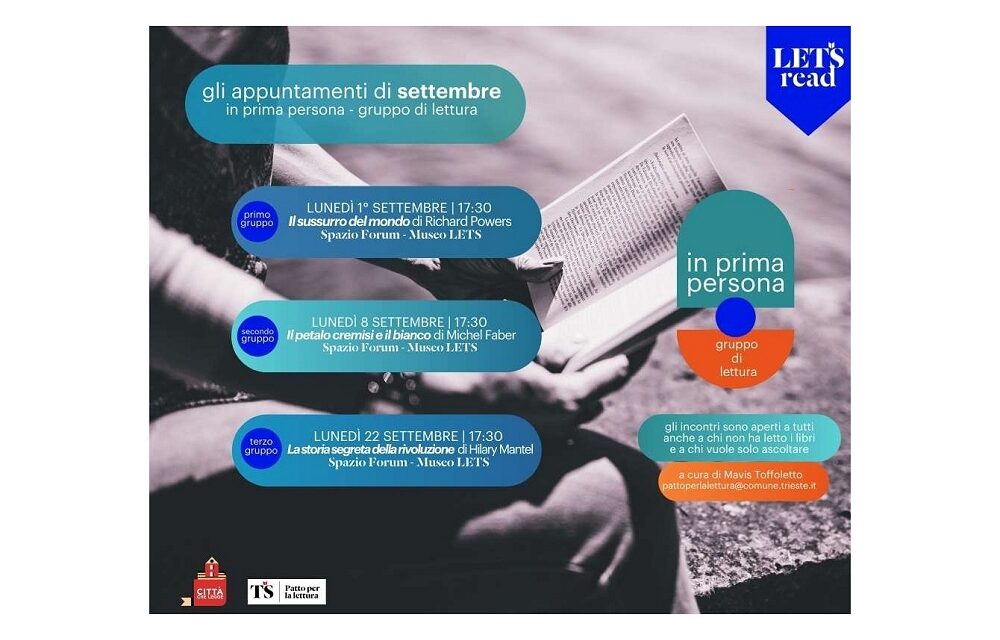 BIBLIOTECA CIVICA HORTIS E MUSEO LETS: A SETTEMBRE RIPRENDONO LE ATTIVITÀ DEI GRUPPI DI LETTURA