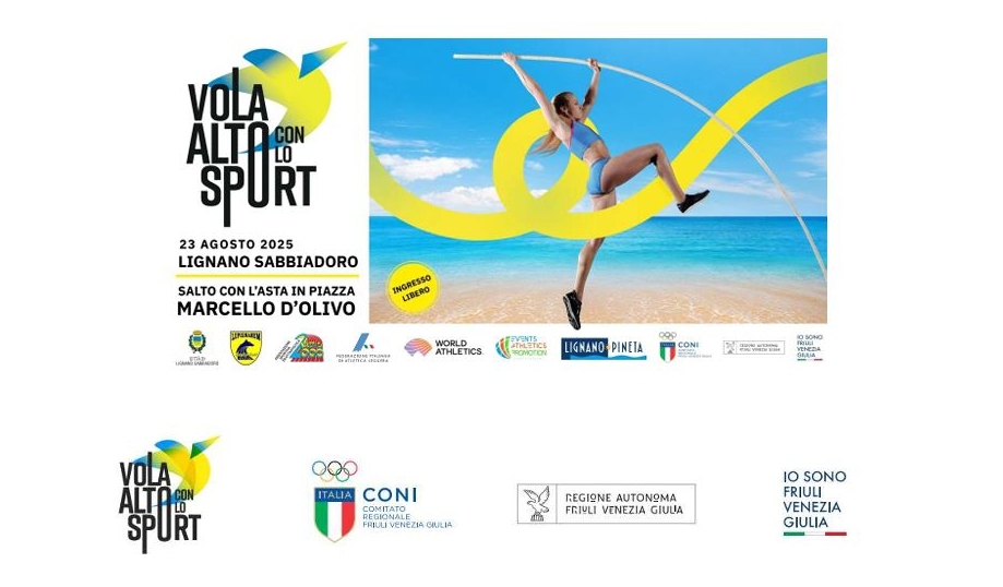 SALTO CON L’ASTA IN PIAZZA PRENDE IL VOLO A LIGNANO SABBIADORO