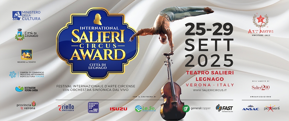 OLTRE 100 ARTISTI IN SCENA DA TUTTO IL MONDO PER L’INTERNATIONAL SALIERI CIRCUS AWARD 2025