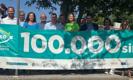 Lignano e Bibione festeggiano la 100 millesima passeggera del Passo Barca X-River