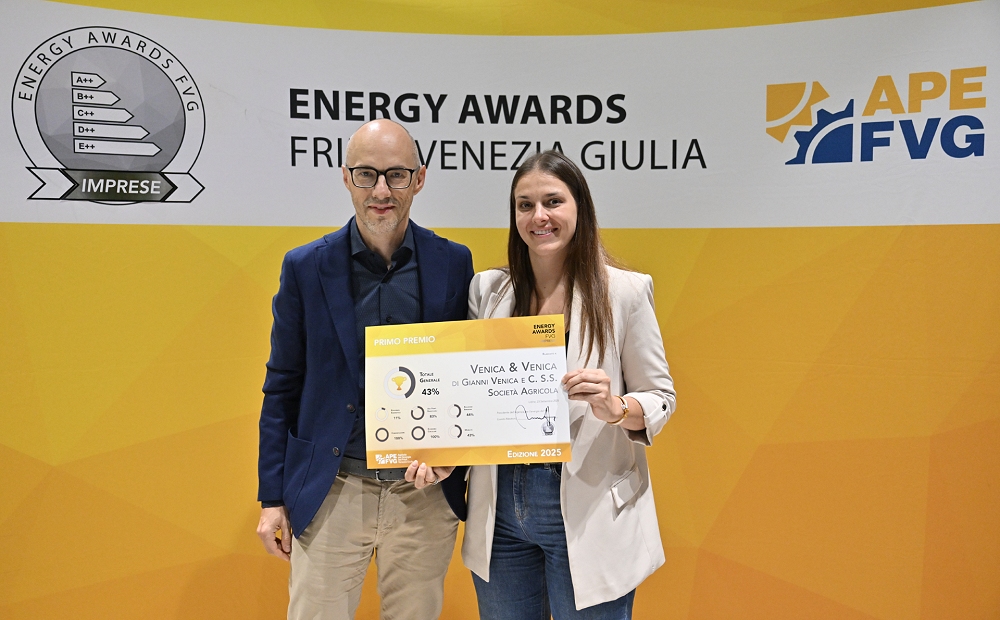 APE FVG: VENICA&VENICA VINCE IL PREMIO ENERGY AWARDS FVG 2025