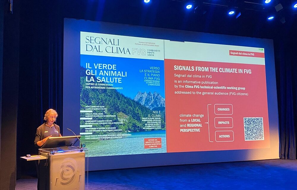 Segnali dal clima in FVG premiato con l’Outreach & Communication Award alla Conferenza Europea di Meteorologia 2025