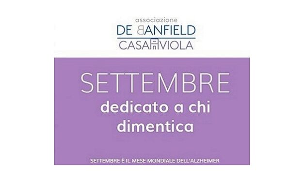 DOMENICA 21 SETTEMBRE L’INIZIATIVA DELL’ASSOCIAZIONE DE BANFIELD PER LA GIORNATA MONDIALE DELL’ALZHEIMER M’ILLUMINO DI VIOLA