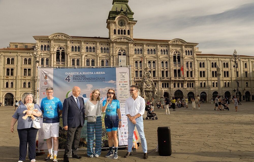 APPRODATA IN PIAZZA UNITÀ LA QUARTA EDIZIONE DELLA PEDALATA BENEFICA “DIABETE A RUOTA LIBERA”