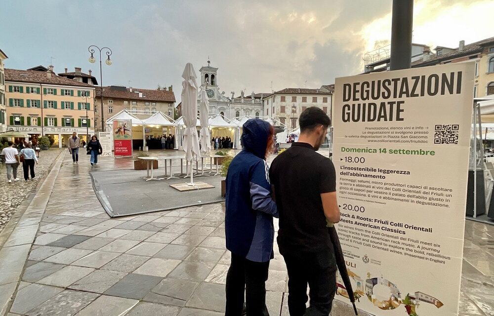 I Colli Orientali del Friuli protagonisti a Friuli Doc con una sala degustazioni dedicata in piazza San Giacomo