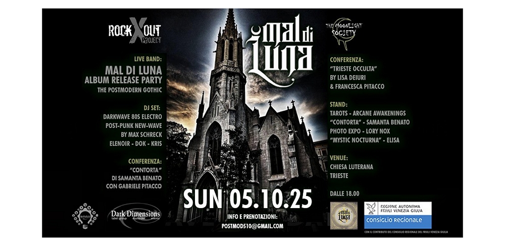 Musica dark, mistero e cultura domenica 5 ottobre nella Chiesa Luterana di Trieste