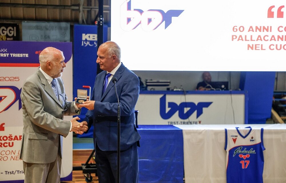 CONFERITA LA MEDAGLIA BRONZEA DELLA CITTÀ DI TRIESTE ALL’ASD-AKK BOR BASKET IN OCCASIONE DEL 60° ANNO DI FONDAZIONE