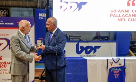 CONFERITA LA MEDAGLIA BRONZEA DELLA CITTÀ DI TRIESTE ALL’ASD-AKK BOR BASKET IN OCCASIONE DEL 60° ANNO DI FONDAZIONE