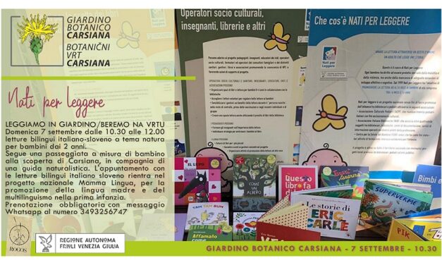 Nati per leggere al Giardino botanico Carsiana