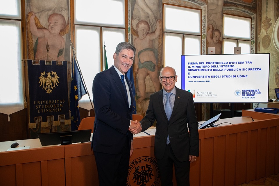 UNIVERSITÀ DI UDINE – SICUREZZA CIBERNETICA E PROTEZIONE DEI DATI, PROTOCOLLO D’INTESA CON IL DIPARTIMENTO DELLA PUBBLICA SICUREZZA