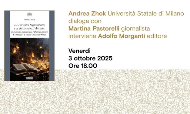 Andrea Zhok presenta il suo libro “La profana inquisizione e il regno dell’anomia. Sul senso storico del «politicamente corretto» e della cultura woke” all’Antico Caffè San Marco