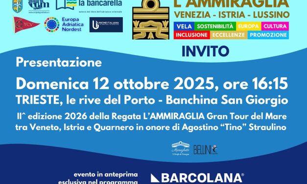 L’Ammiraglia 2026 alla Barcolana: la vela ponte europeo tra Venezia, Istria e Quarnero
