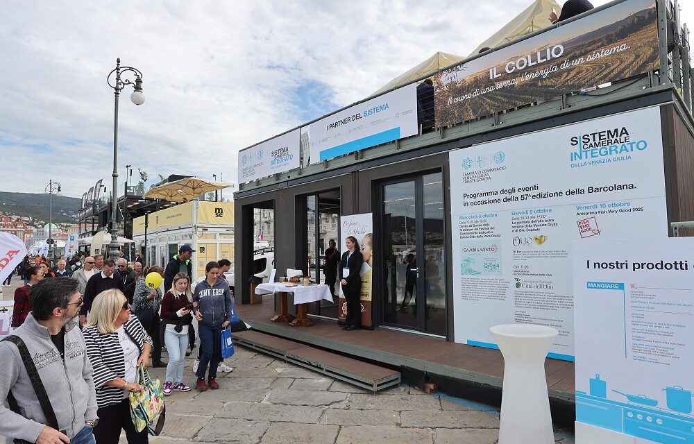 La giornata dell’olio extra vergine della Venezia Giulia e di Olio Capitale ​nello stand ​della Camera di commercio Venezia Giulia in Barcolana