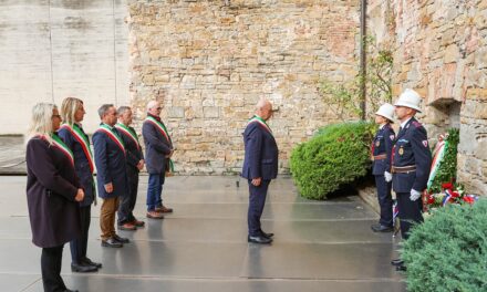 IL SINDACO ROBERTO DIPIAZZA, INSIEME AI PRIMI CITTADINI DEI SEI COMUNI DELLA PROVINCIA, HA DEPOSTO OGGI LE CORONE IN ONORE DEI CADUTI IN ALCUNE DEI LUOGHI SIMBOLO DELLA MEMORIA STORICA DELLE NOSTRE TERRE