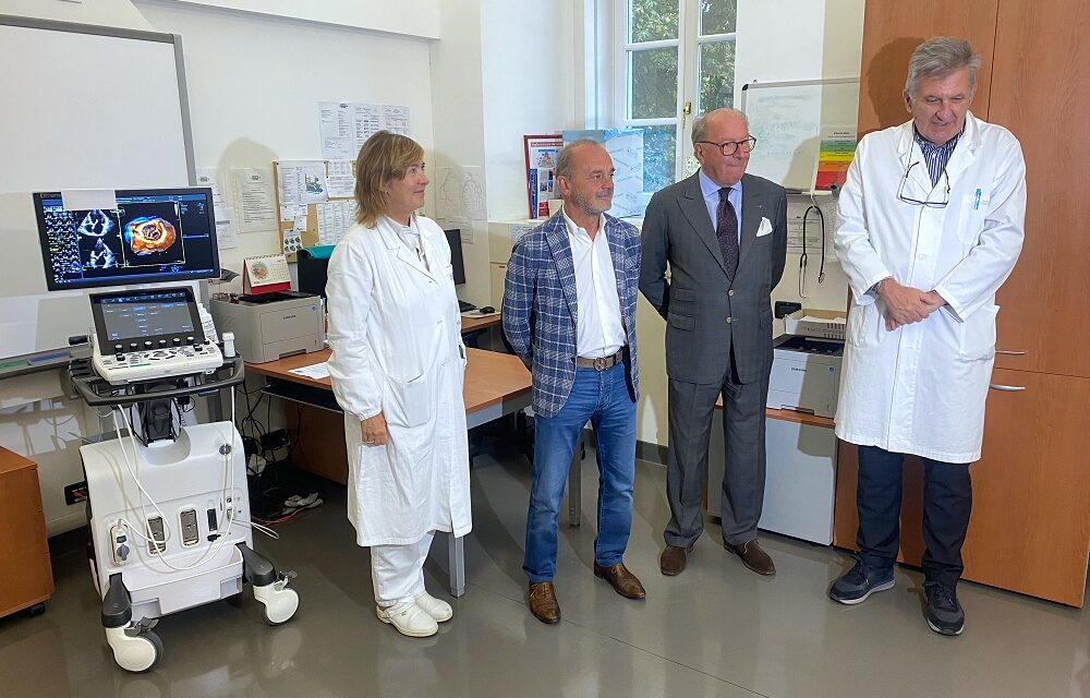 Donazione ecocardiografo per la Riabilitazione del Cardiopatico acquistato grazie al contributo della Beneficentia Stiftung