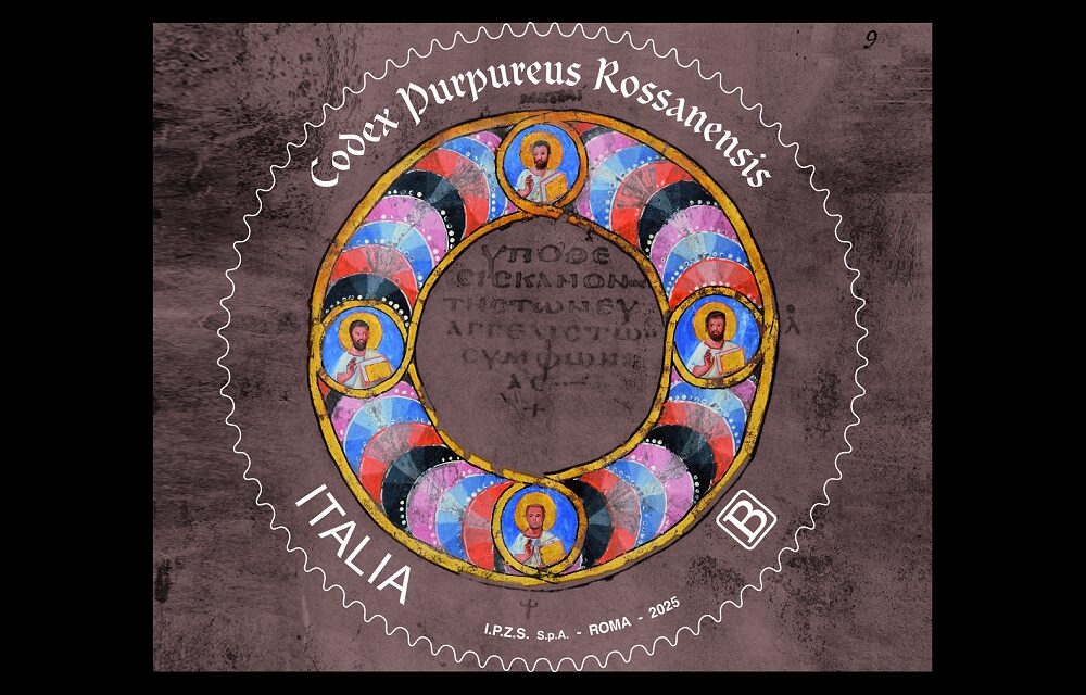 POSTE ITALIANE: emesso francobollo dedicato al Codex Purpureus Rossanensis
