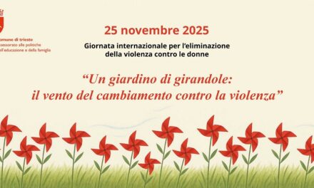 “UN GIARDINO DI GIRANDOLE: IL VENTO DEL CAMBIAMENTO CONTRO LA VIOLENZA”: IN OCCASIONE DELLA GIORNATA INTERNAZIONALE PER L’ELIMINAZIONE DELLA VIOLENZA CONTRO LE DONNE INIZIATIVA RIVOLTA AI NIDI, SCUOLA DELL’INFANZIA, PRIMARIE E SECONDARIE DI PRIMO GRADO