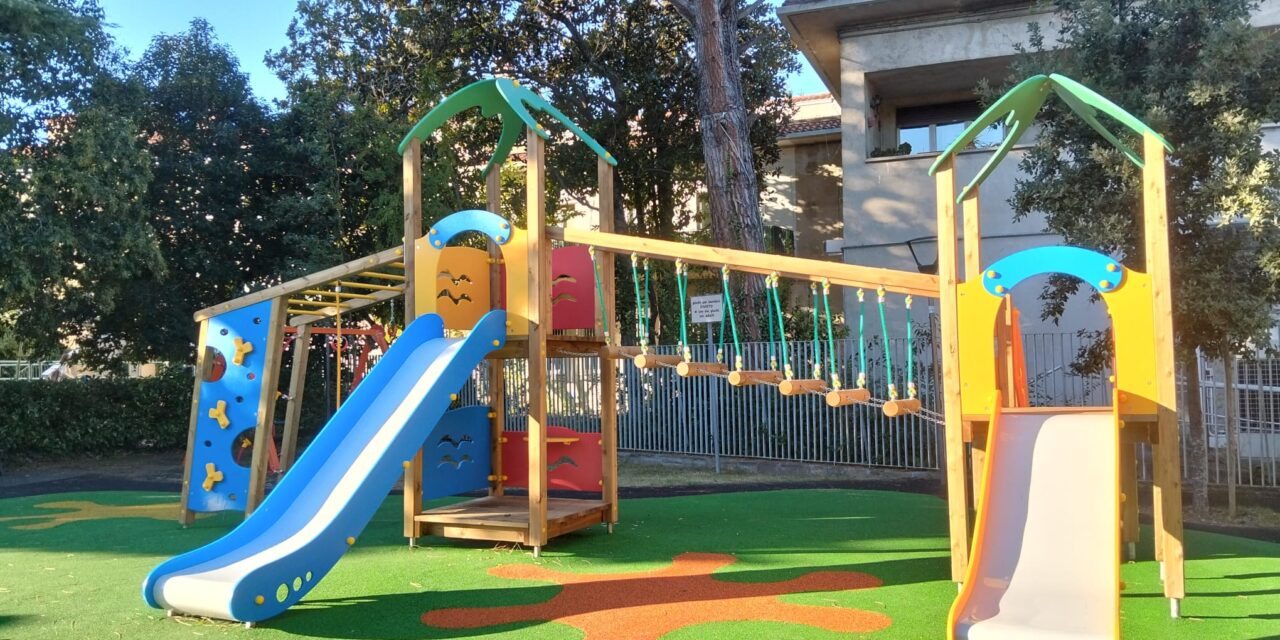 Muggia: inaugurati. nuovi giochi del giardino Amelia Postogna