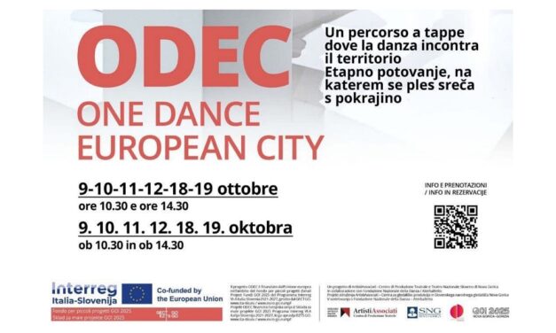 ODEC One Dance European City: dal 9 ottobre nelle più significative location fra Gorizia e Nova Gorica