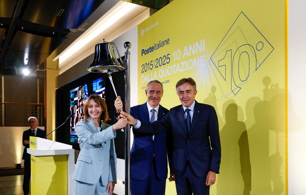 POSTE ITALIANE CELEBRA A PIAZZA AFFARI IL DECIMO ANNIVERSARIO DELLA QUOTAZIONE IN BORSA