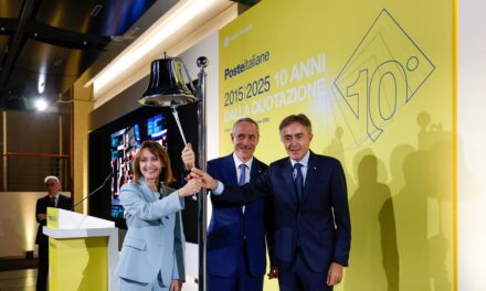 POSTE ITALIANE CELEBRA A PIAZZA AFFARI IL DECIMO ANNIVERSARIO DELLA QUOTAZIONE IN BORSA