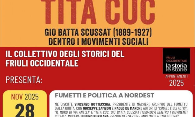 A PORDENONE CON “TITA CUC”, IL RITORNO DI GIOVANNI BATTISTA SCUSSAT TRA LE PAGINE DEL FUMETTO