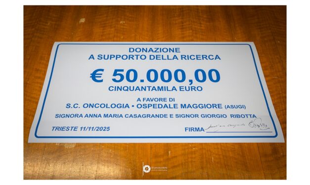 Donazione dell’importo di Euro 50.000 da destinare alla S. C. Oncologia dell’Ospedale Maggiore