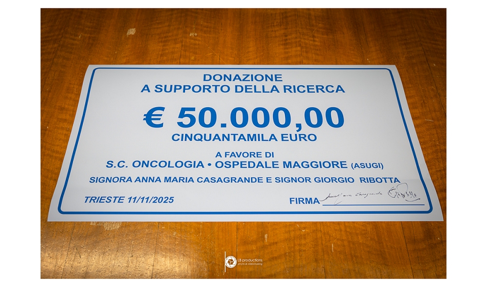 Donazione dell’importo di Euro 50.000 da destinare alla S. C. Oncologia dell’Ospedale Maggiore