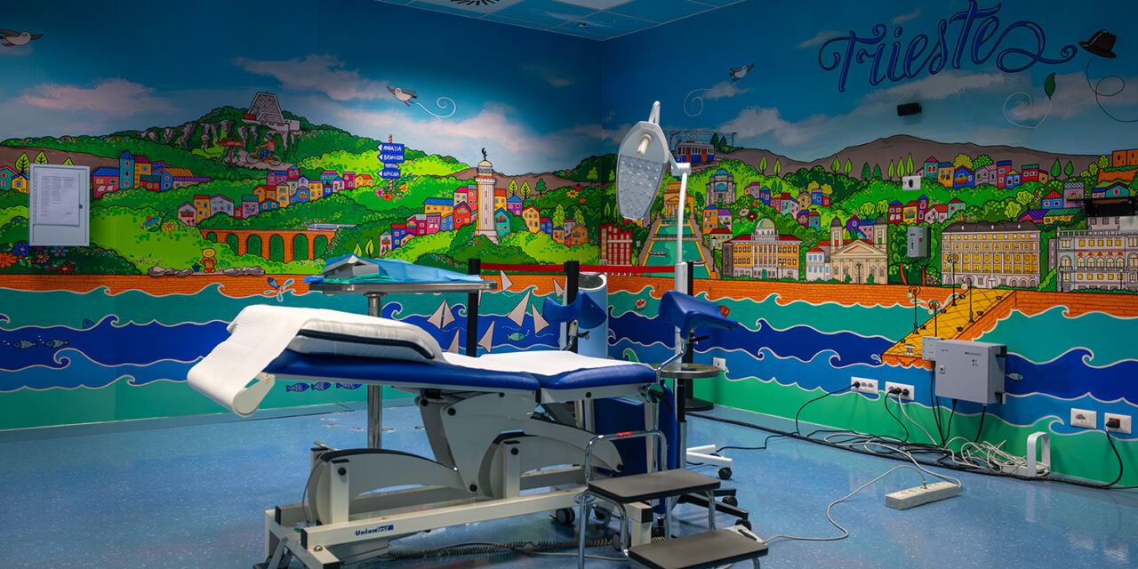 INAUGURATO IL MURALES “ABBIAMO UN SOGNO” NELLA SALA DI RADIOTERAPIA INTERVENTISTICA DELLA SC RADIOTERAPIA – OSPEDALE MAGGIORE