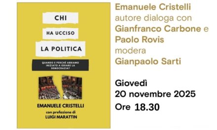 Emanuele Cristelli presenta “Chi ha ucciso la politica?” all’Antico Caffè San Marco
