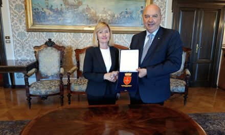 IL SINDACO DI TRIESTE ROBERTO DIPIAZZA HA RICEVUTO IL NUOVO PRESIDENTE DELLA CORTE D’APPELLO DI TRIESTE, MARIA CATERINA CHIULLI