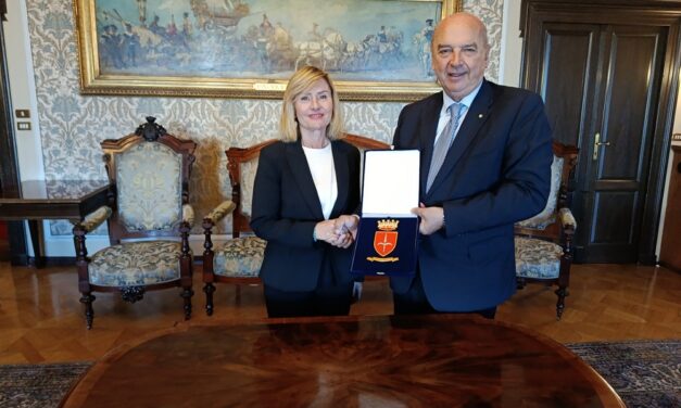 IL SINDACO DI TRIESTE ROBERTO DIPIAZZA HA RICEVUTO IL NUOVO PRESIDENTE DELLA CORTE D’APPELLO DI TRIESTE, MARIA CATERINA CHIULLI
