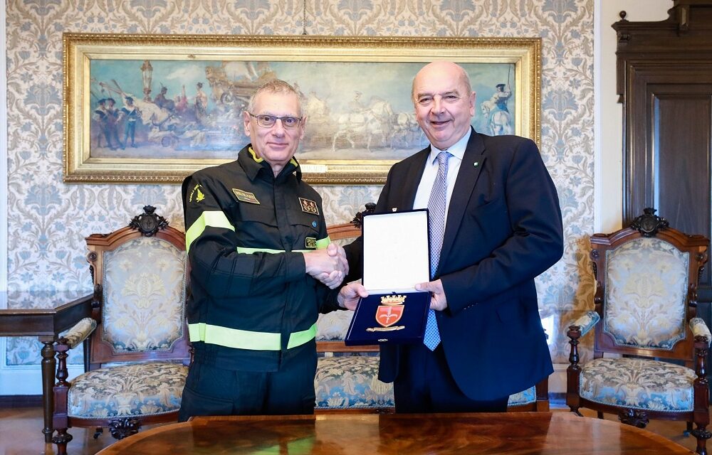 IL SINDACO DI TRIESTE ROBERTO DIPIAZZA HA RICEVUTO IL NUOVO DIRETTORE DELLA DIREZIONE REGIONALE DEI VIGILI DEL FUOCO, LUIGI GIUDICE