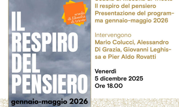 Scuola di filosofia di Trieste Il respiro del pensiero: presentazione del programma 2026 all’Antico Caffè San Marco