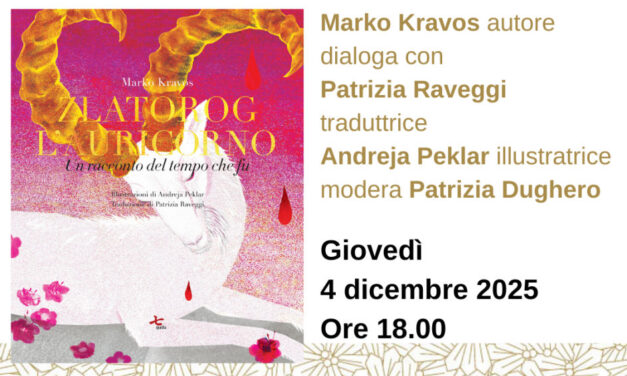 Marko Kravos presenta il suo libro “Zlatorog l’auricorno” (Qudu edizioni 2025)In arrivo all’Antico Caffè San Marco