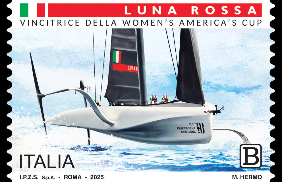 POSTE ITALIANE: emessi francobolli per la vittoria di Luna Rossa a Women’s America’s Cup e Youth America’s Cup