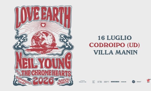NEIL YOUNG annuncia il “Love Earth Tour 2026”: il 16 luglio 2026 a Villa Manin l’unica data nel Nord Italia