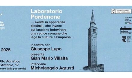 PORDENONELEGGE: mercoledì 3 dicembre l’incontro LABORATORIO PORDENONE. CON GIUSEPPE LUPO, GIAN MARIO VILLALTA E MICHELANGELO AGRUSTI