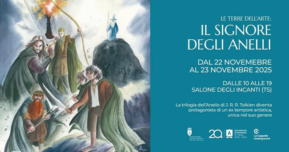 SABATO 22 E DOMENICA 23 NOVEMBRE DALLE 10 ALLE 19 AL SALONE DEGLI INCANTI “LE TERRE DELL’ARTE: IL SIGNORE DEGLI ANELLI”, EX TEMPORE ARTISTICA DAL VIVO
