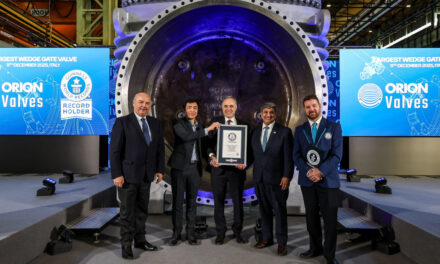 ORION VALVES NEL GUINNESS WORLD RECORD PER LA WEDGE GATE VALVE PIÙ GRANDE DEL MONDO