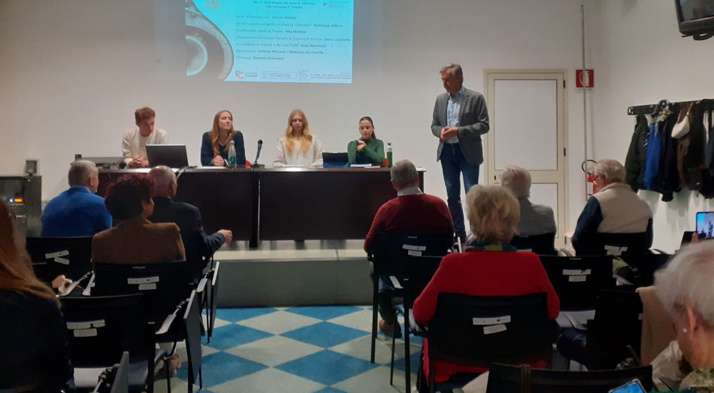 INAUGURATO AL LICEO “OBERDAN” IL CICLO DEI “CENACOLI DEL CAFFÈ” 2025-2026