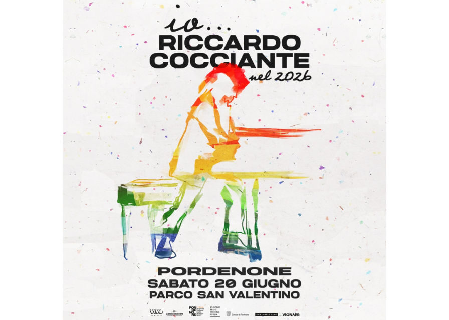 RICCARDO COCCIANTE ANNUNCIA IL TOUR 2026 CON UN CONCERTO IMPERDIBILE IL 20 GIUGNO  AL PARCO SAN VALENTINO DI PORDENONE PER “VERSO PORDENONE”