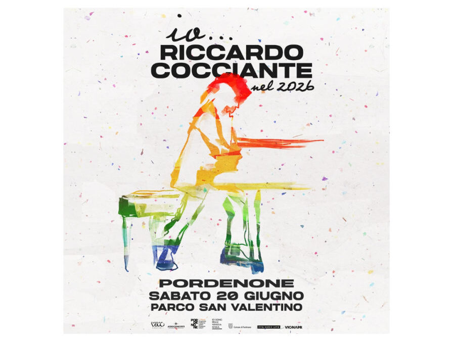 RICCARDO COCCIANTE ANNUNCIA IL TOUR 2026 CON UN CONCERTO IMPERDIBILE IL 20 GIUGNO  AL PARCO SAN VALENTINO DI PORDENONE PER “VERSO PORDENONE”